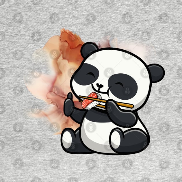 Cute Panda Sushi Time - Adorable Panda - Kawaii Panda by Suga Collection